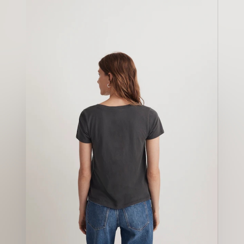 NWT Madewell Slub Boxy-Crop Tee Size XXS - Picture 8 of 8